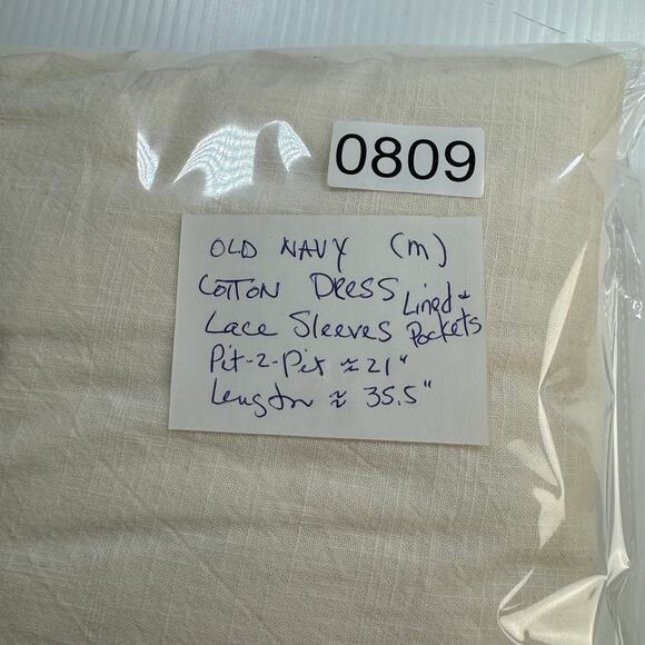 Old Navy Flutter Sleeve Shift Dress M Cream Lace Summer Coastal Cottage Coquette - Picture 15 of 15